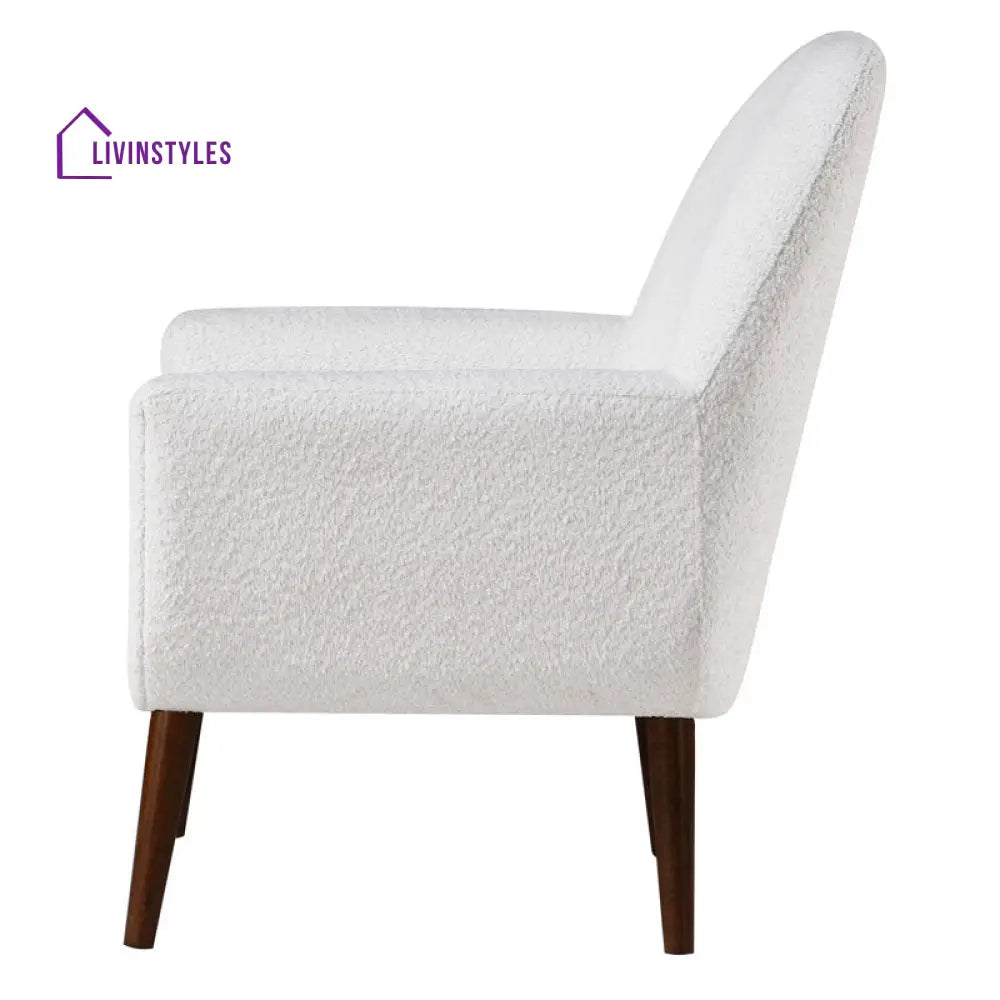 Ishita Solid Wood and Fabric Arm Chair | Living Room Chair | Lounge Chair