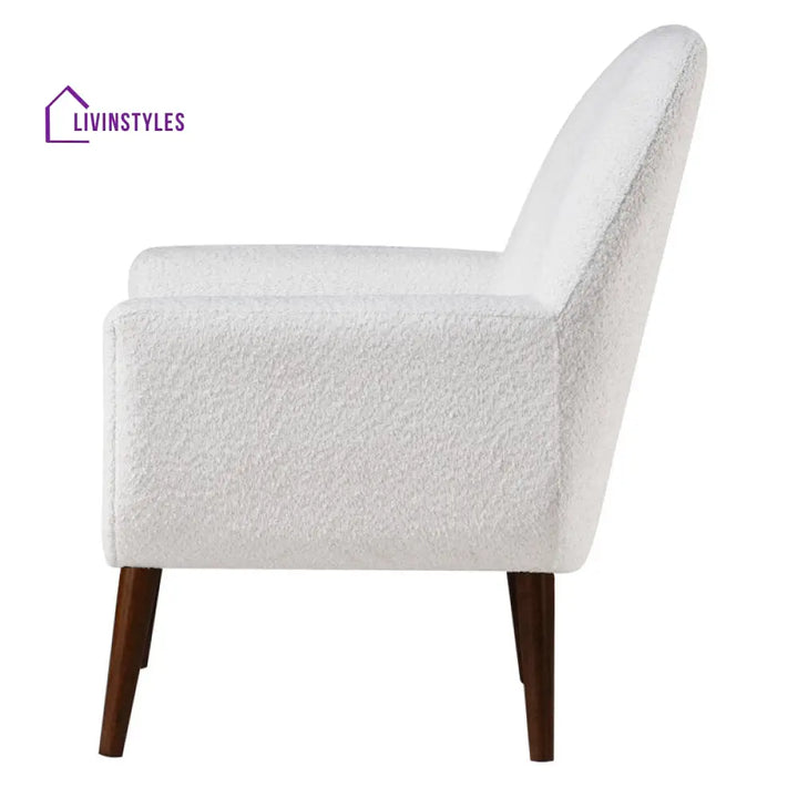 Ishita Solid Wood and Fabric Arm Chair | Living Room Chair | Lounge Chair