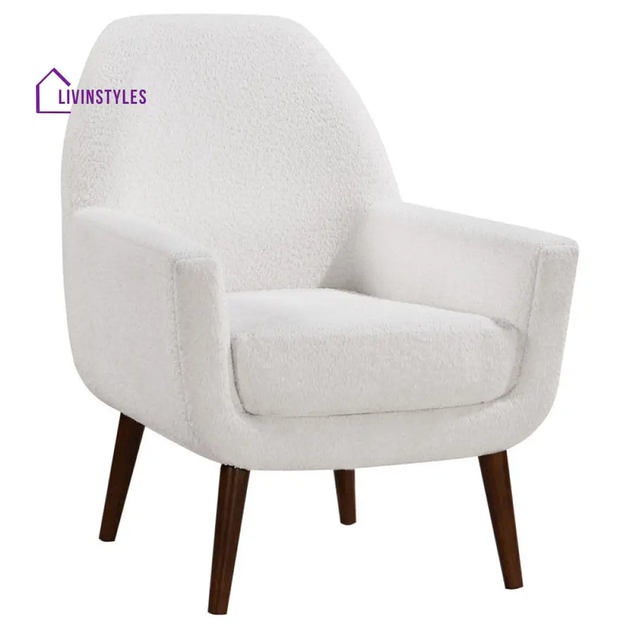 Ishita Solid Wood and Fabric Arm Chair | Living Room Chair | Lounge Chair