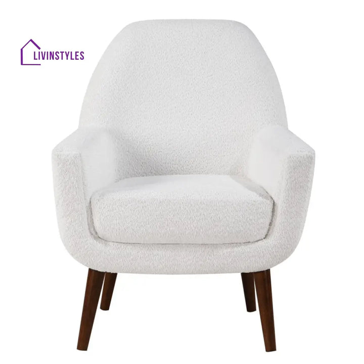 Ishita Solid Wood and Fabric Arm Chair | Living Room Chair | Lounge Chair