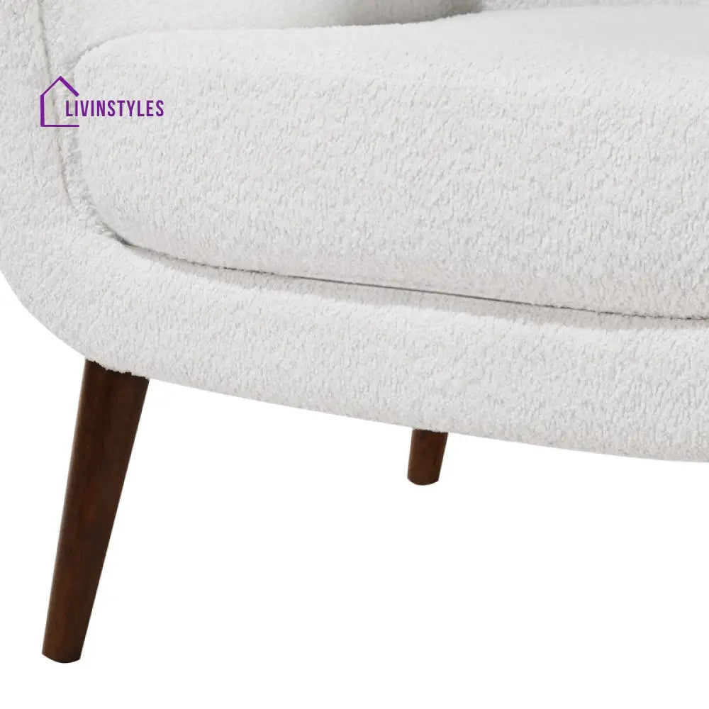 Ishita Solid Wood and Fabric Arm Chair | Living Room Chair | Lounge Chair