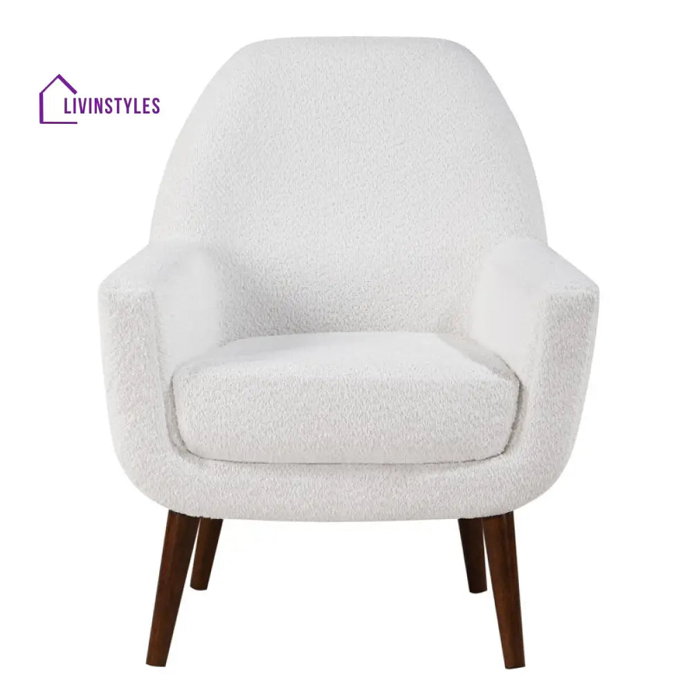 Ishita Solid Wood and Fabric Arm Chair | Living Room Chair | Lounge Chair
