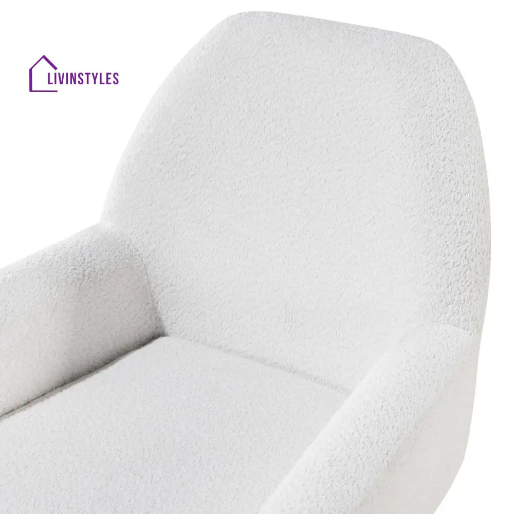 Ishita Solid Wood and Fabric Arm Chair | Living Room Chair | Lounge Chair