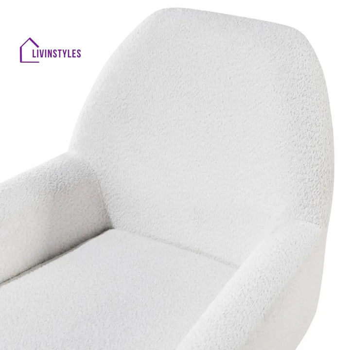 Ishita Solid Wood and Fabric Arm Chair | Living Room Chair | Lounge Chair