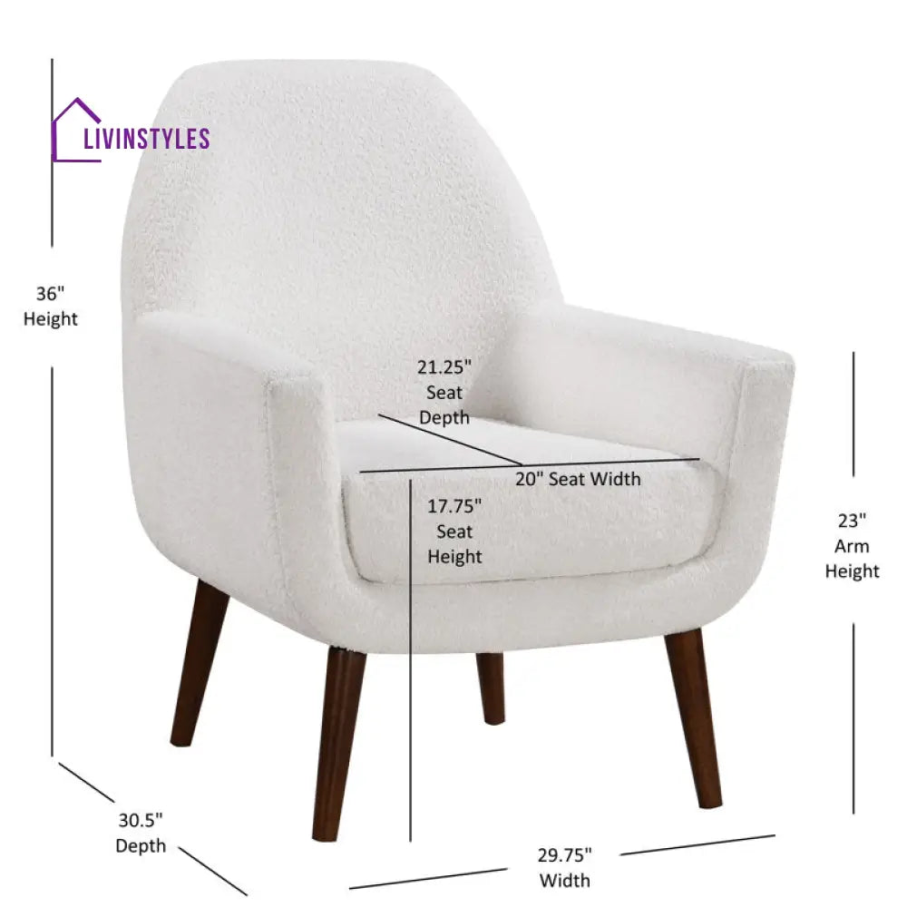 Ishita Solid Wood and Fabric Arm Chair | Living Room Chair | Lounge Chair