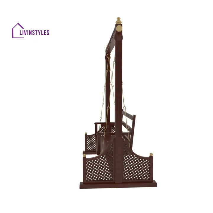 Ishita Vintage Southern Dark Finished Wooden Handmade Swing Swing