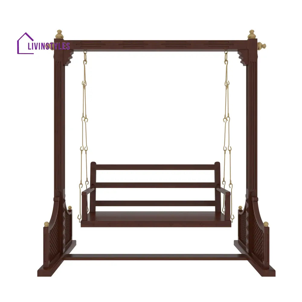 Ishita Vintage Southern Dark Finished Wooden Handmade Swing Swing
