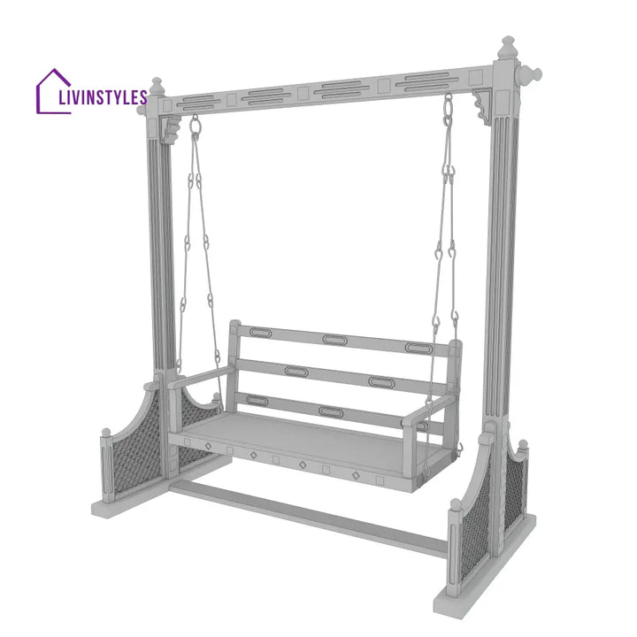 Ishita Vintage Southern Dark Finished Wooden Handmade Swing Swing