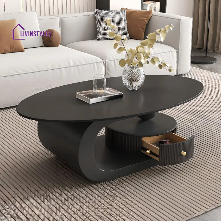 Ishleen Stainless Steel Frame and Marble Top Coffee Table for Living Room