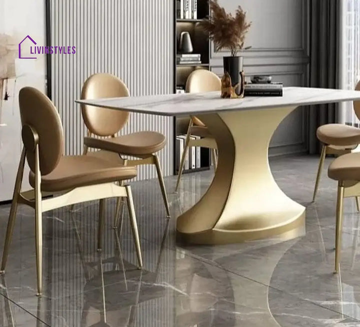Ishvi Stainless Steel Dining Table Set