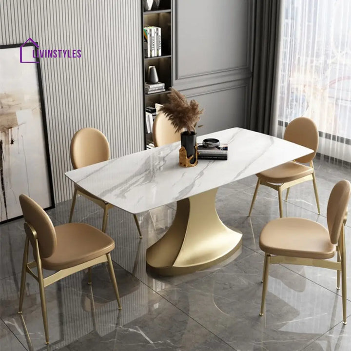 Ishvi Stainless Steel Dining Table Set