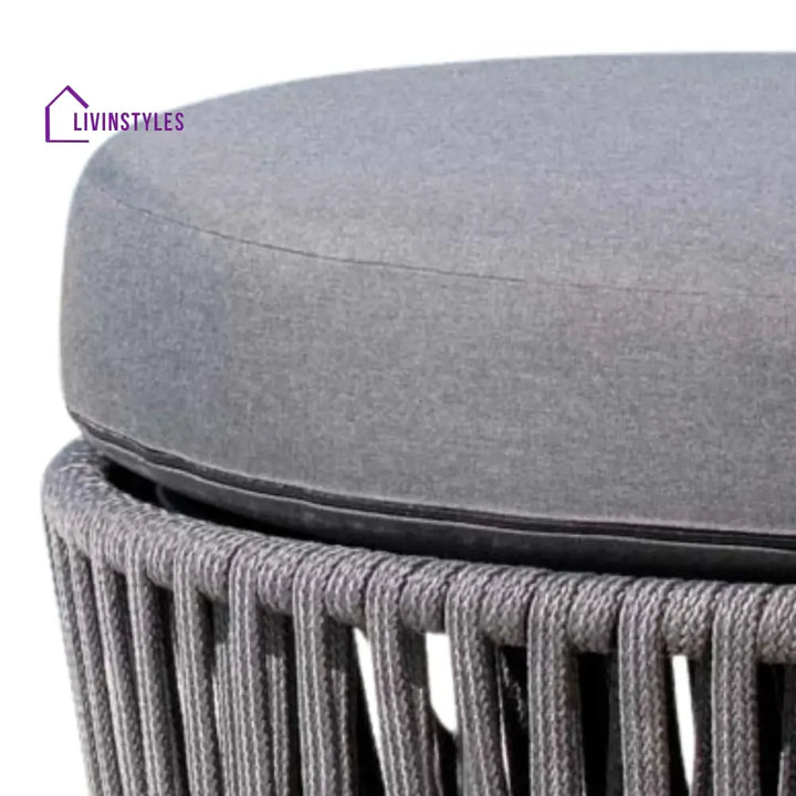 Ishvika Round Outdoor Rope Footstool - Footrest
