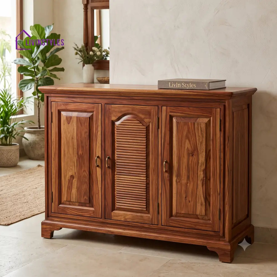 Ishwarya Sheesham Wood Shoe Rack | Wooden Shoe Cabinet