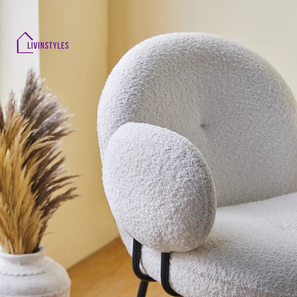 Isida Iron Chair - Boucle Fabric Chair