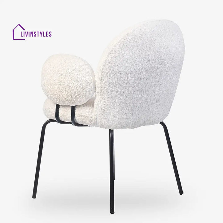 Isida Iron Chair - Boucle Fabric Chair