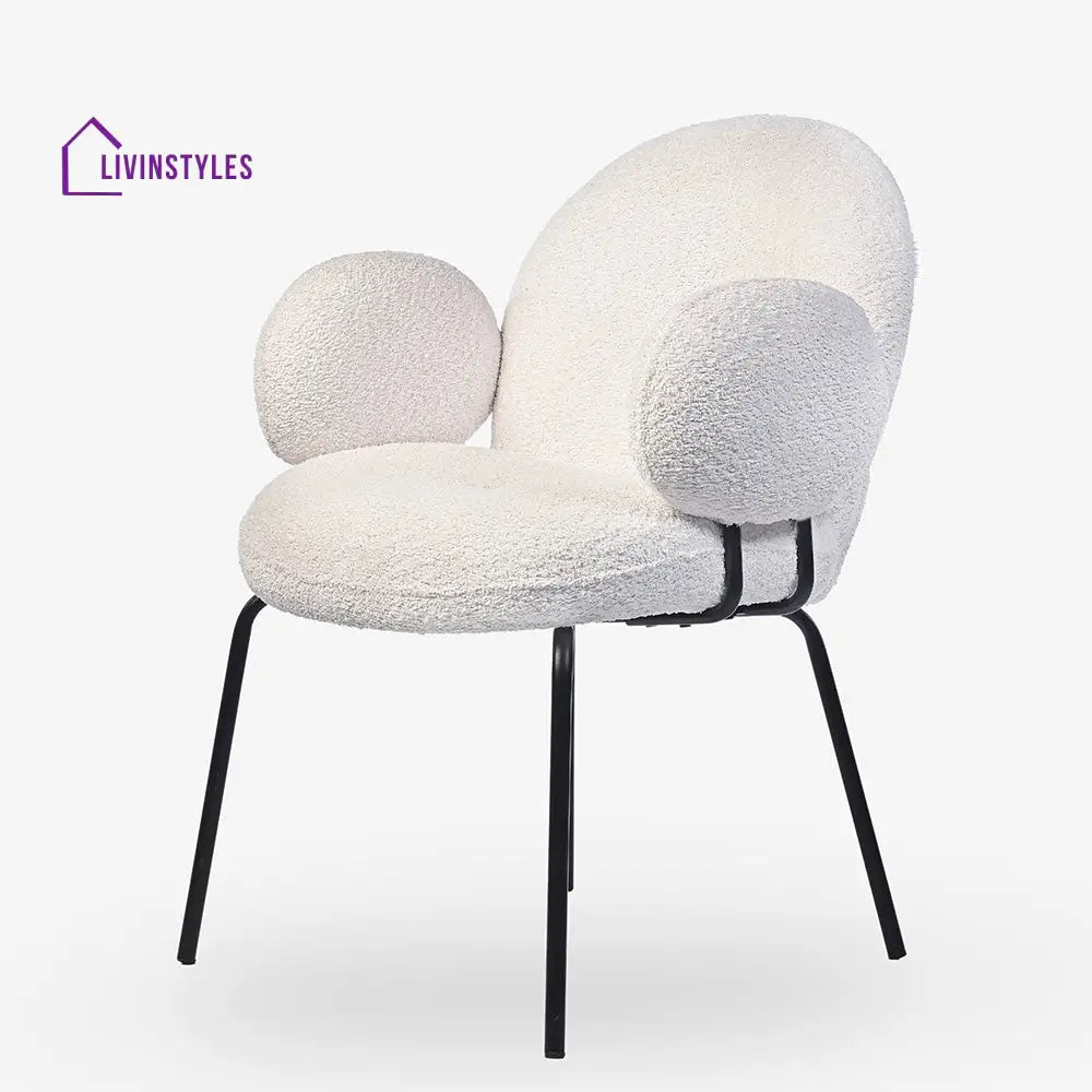 Isida Iron Chair - Boucle Fabric Chair