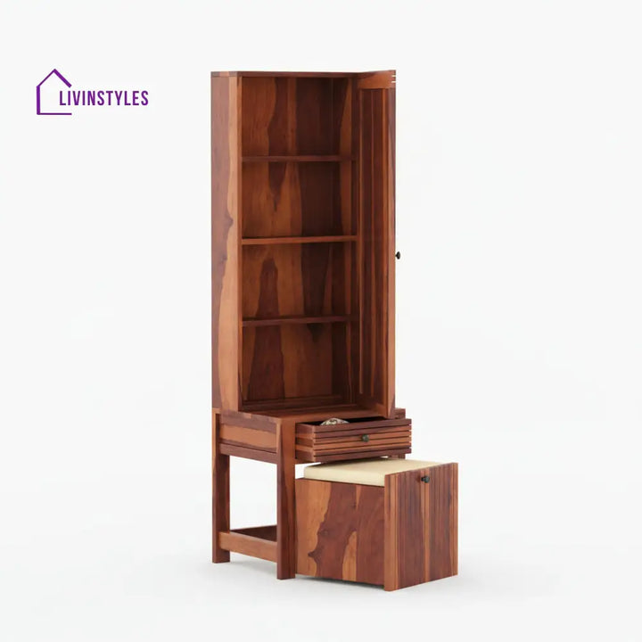 Isidora Sheesham Wood dressing table with seating