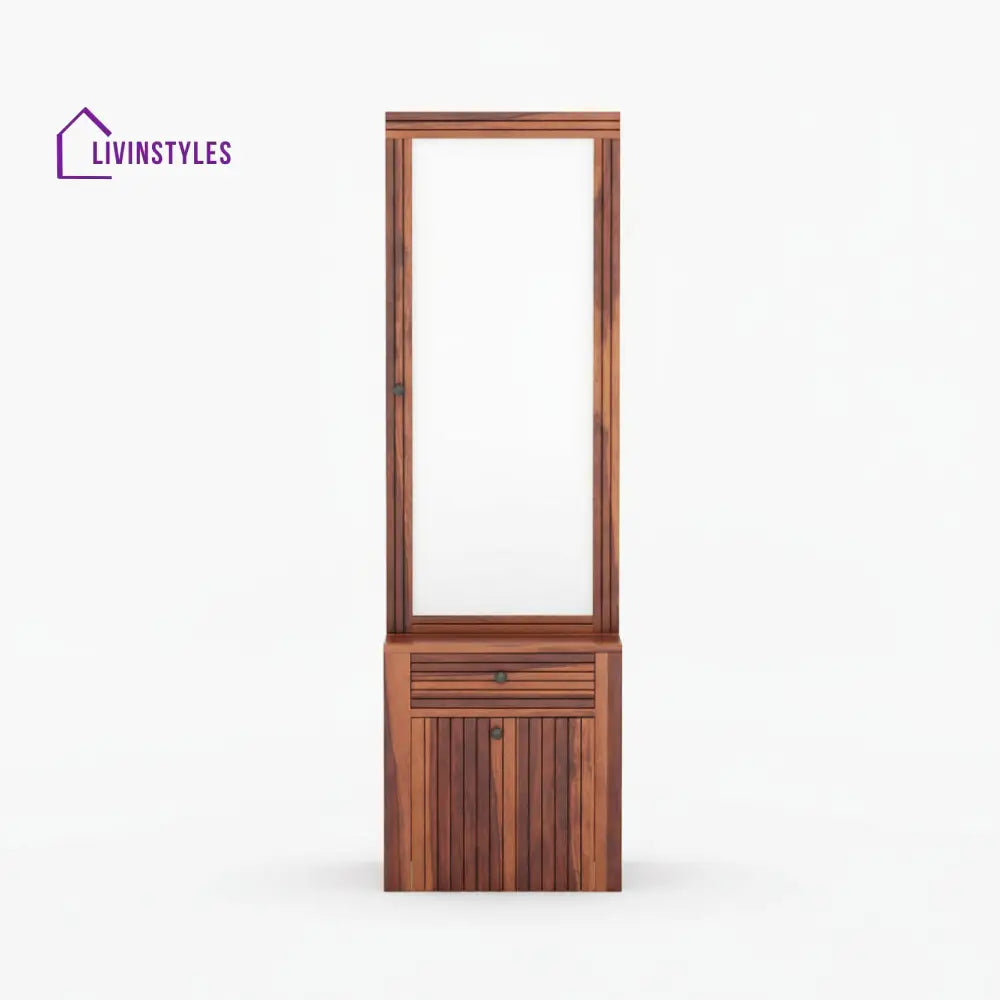 Isidora Sheesham Wood dressing table with seating HONEY