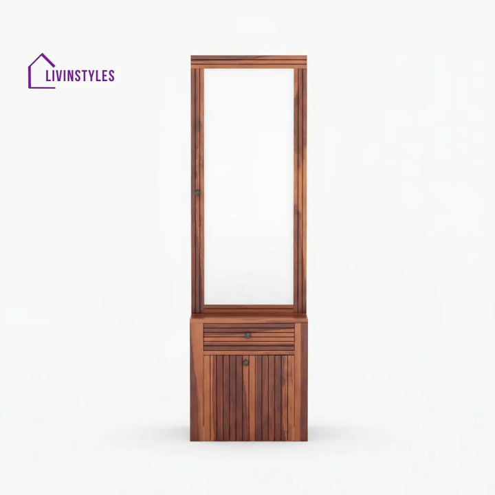 Isidora Sheesham Wood dressing table with seating HONEY