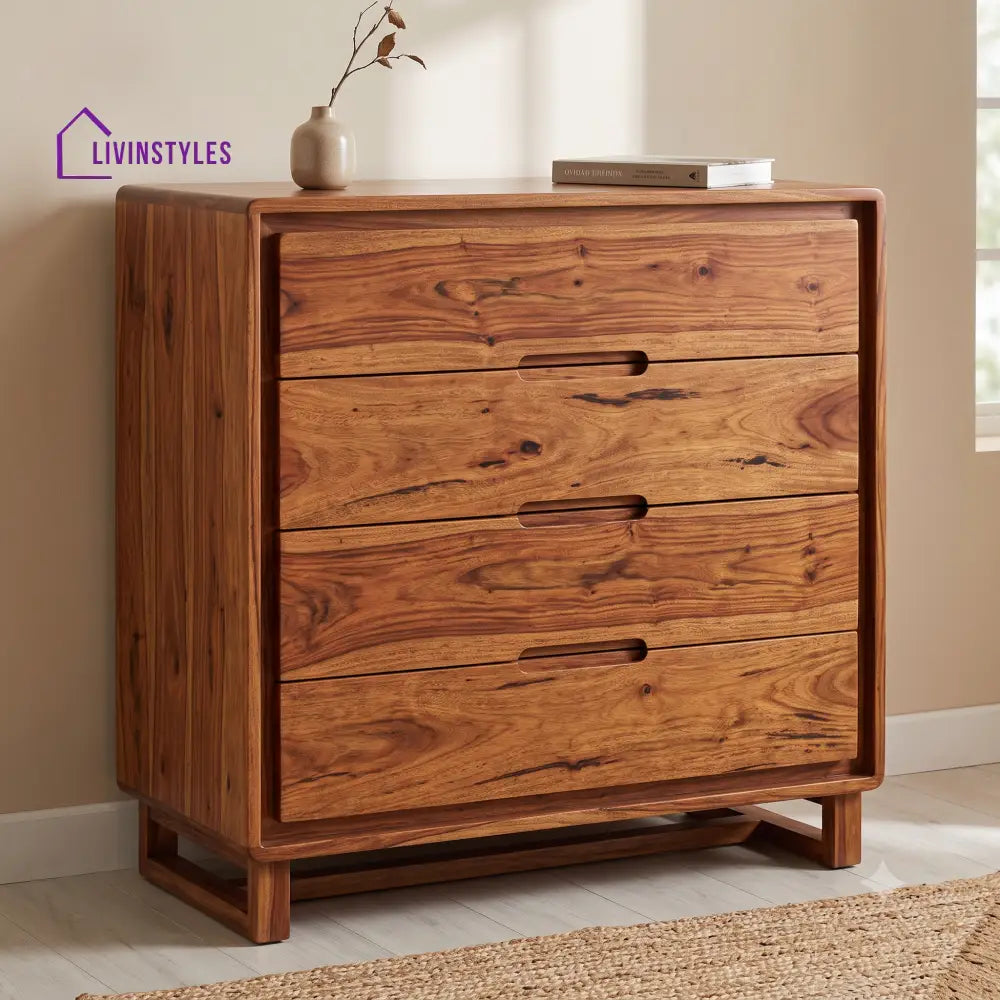 Isidore Premium Wooden Chest of Drawers for Bedroom | Living Room