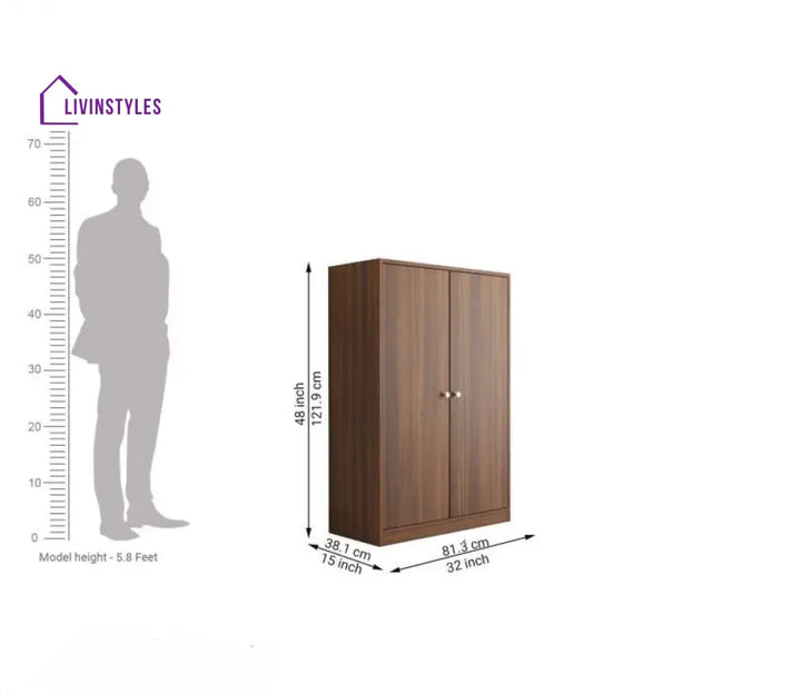 Iskra Closed Bookshelf (Exotic Teak Finish)