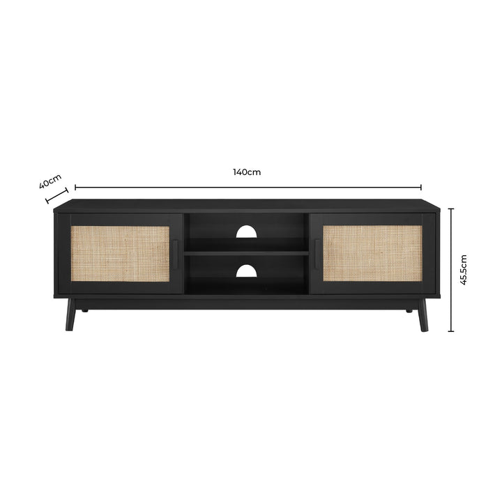 Ernesto TV Unit for TVs up to 60"- Black