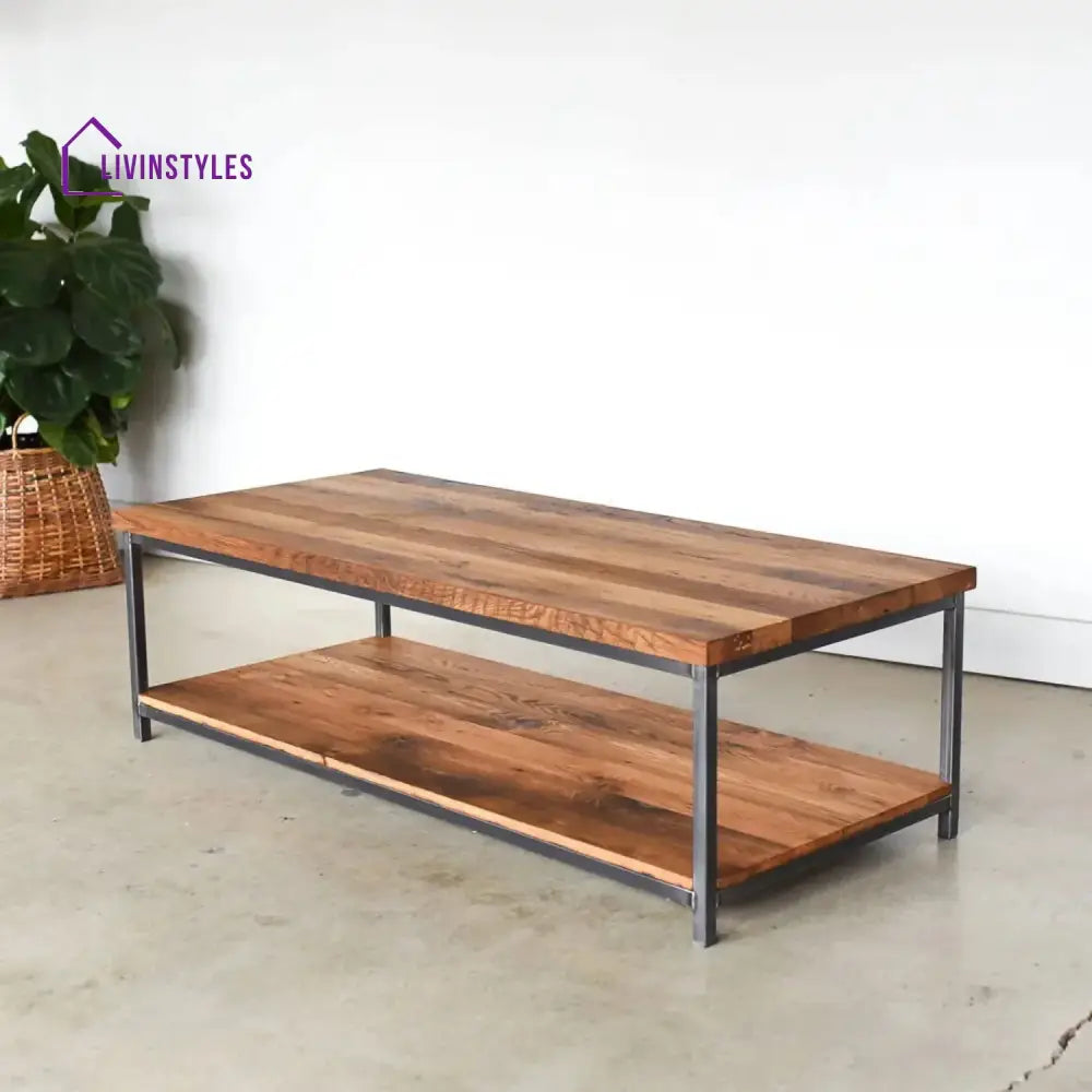 Isla Laila 2-Tier Natural Wood Top Center Table - Center Table