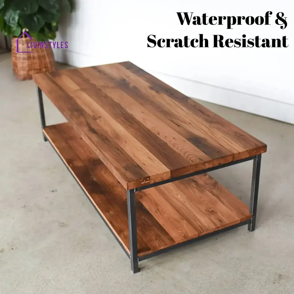 Isla Laila 2-Tier Natural Wood Top Center Table - Center Table
