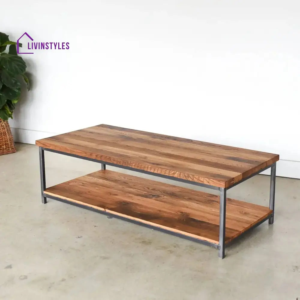 Isla Laila 2-Tier Natural Wood Top Center Table - Center Table