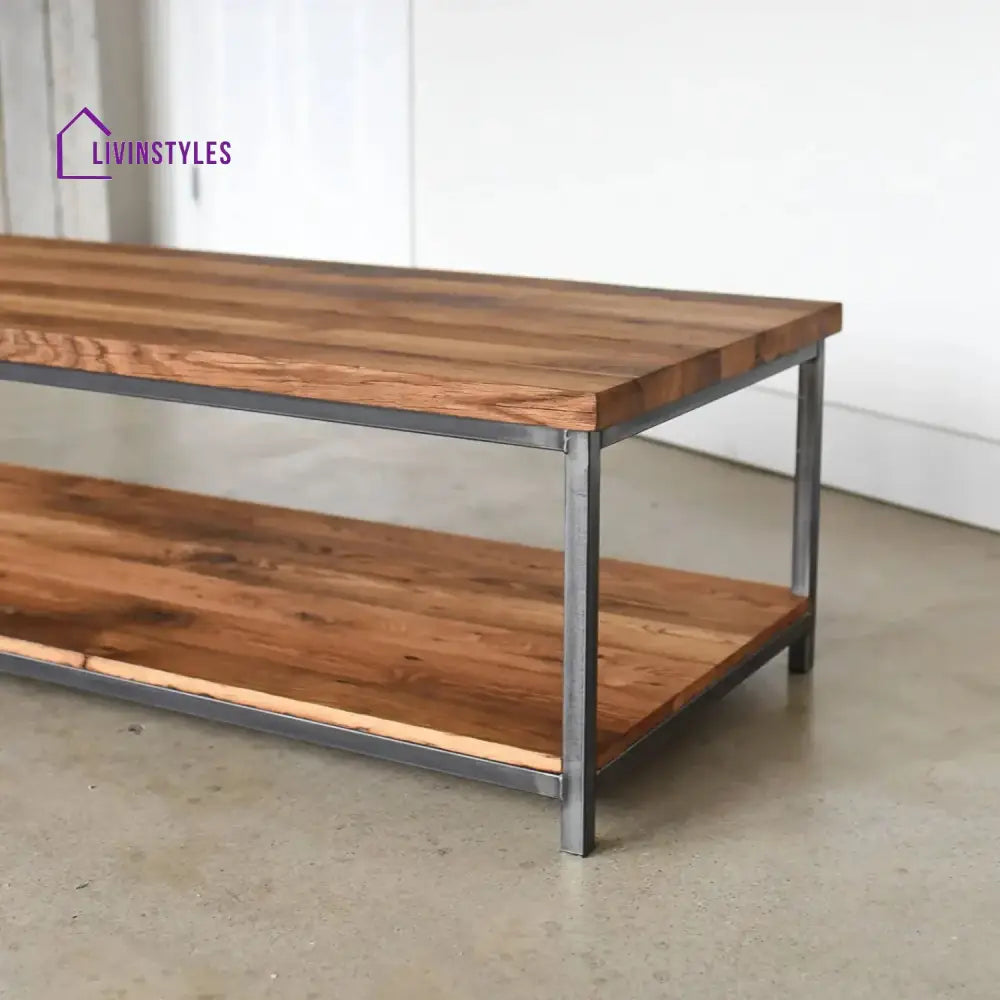 Isla Laila 2-Tier Natural Wood Top Center Table - Center Table