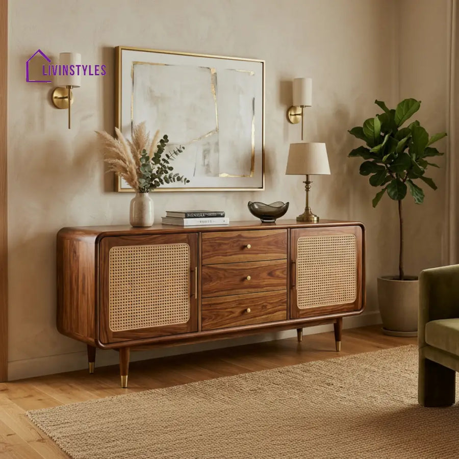 Isla Sheesham Wood Cabinet and Sideboard (Honey Finish)