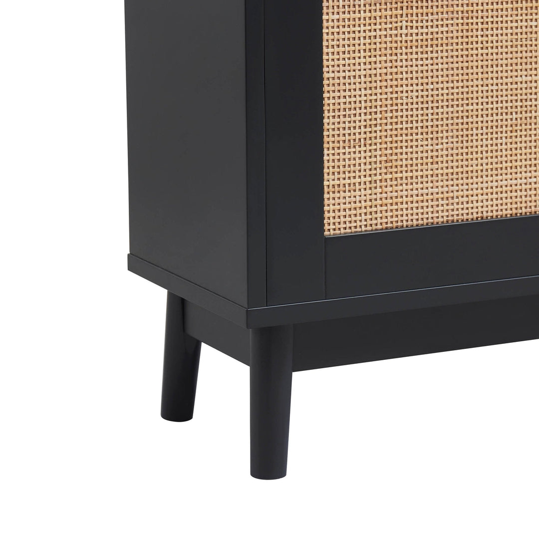 Hugo Mango Wood Shoe Cabinet - Black