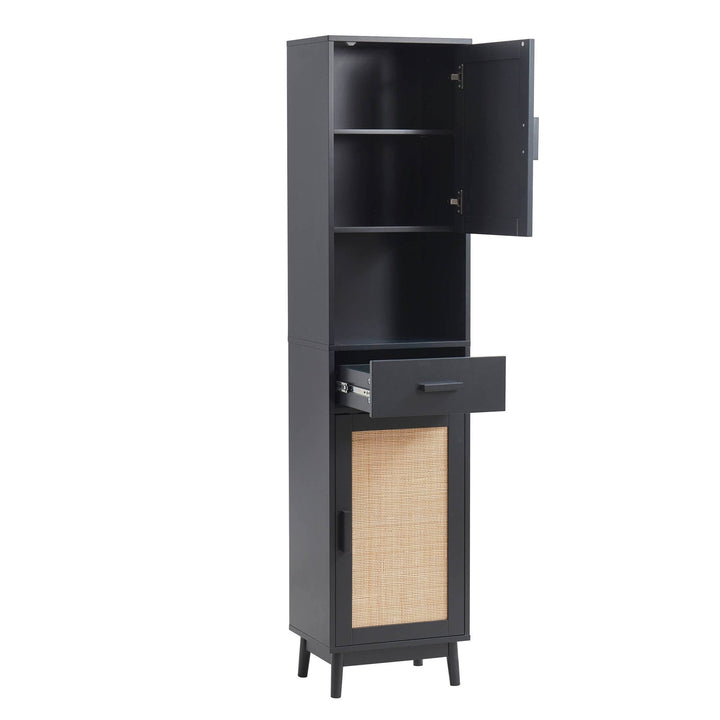 Alonso Tall Storage Unit - Black