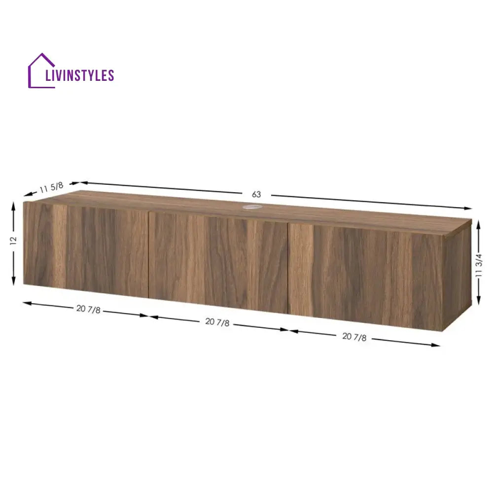 Isla Wall Mounted Wooden Finish Tv Unit Stand for Living Room