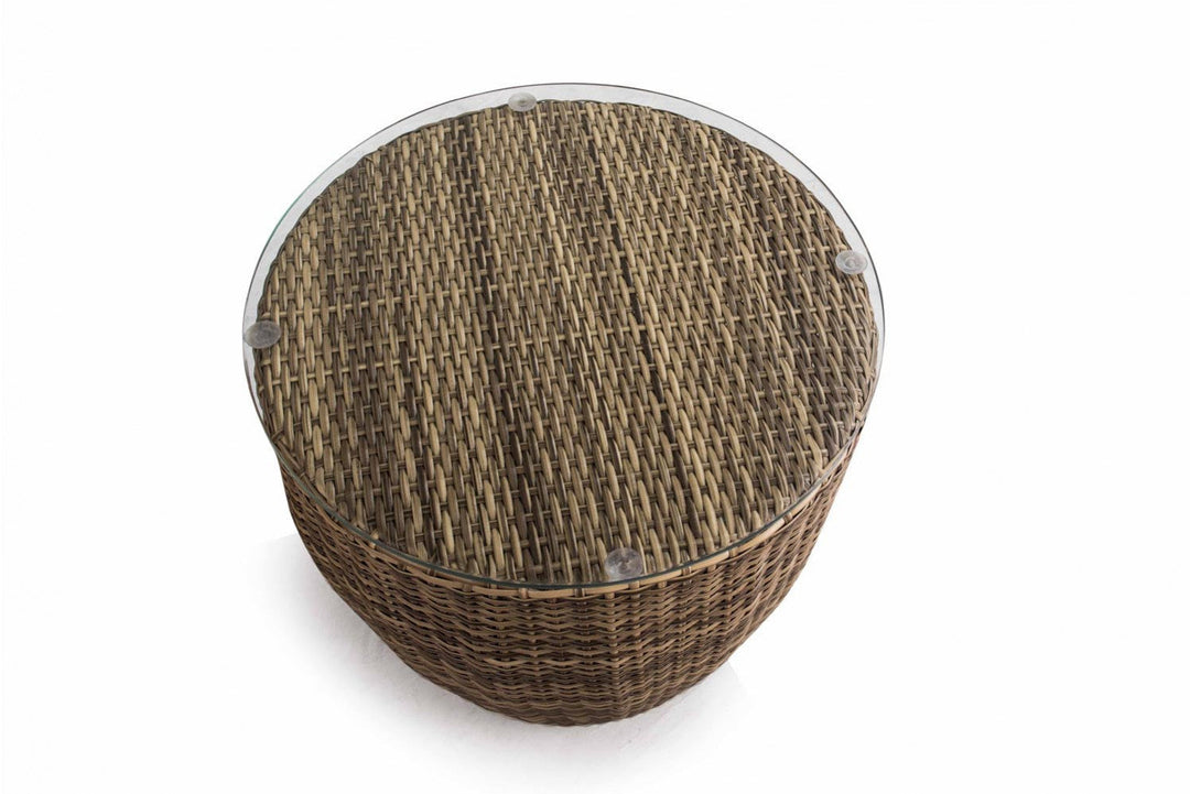 Cub Outdoor Patio Seating Set 2 Chairs and 1 Table Set (Arabica)