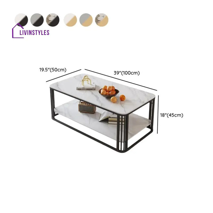 Ivaan Stainless Steel Coffee Table for Living Room