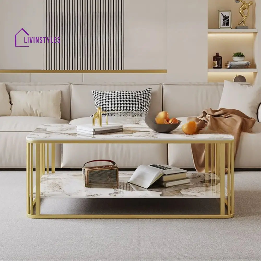 Ivaan Stainless Steel Coffee Table for Living Room