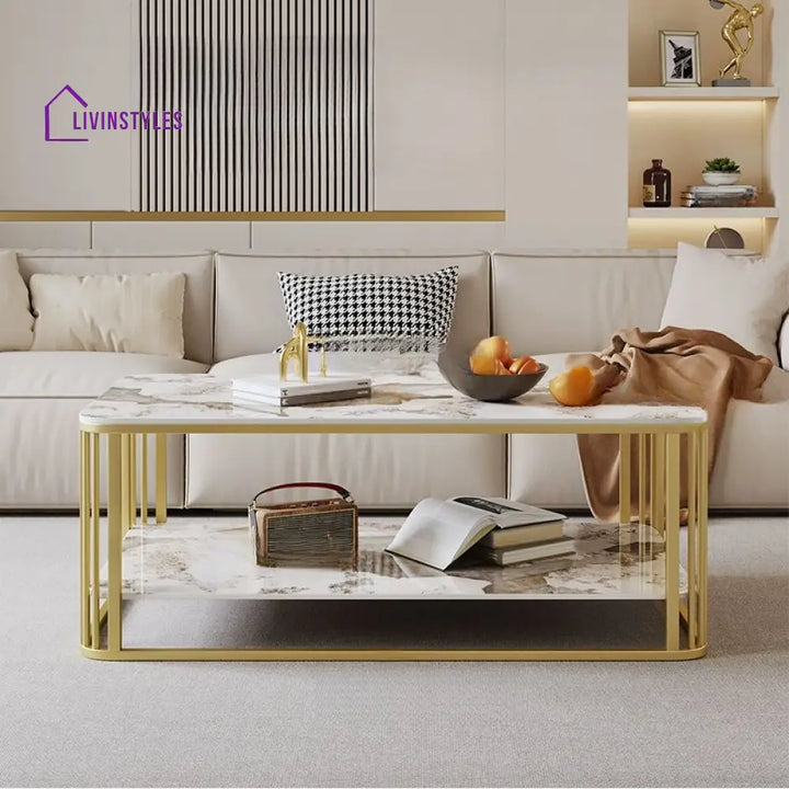 Ivaan Stainless Steel Coffee Table for Living Room