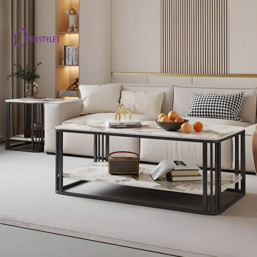 Ivaan Stainless Steel Coffee Table for Living Room
