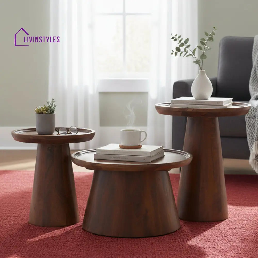 Ivan Mango Wood Coffee Table Set of 3