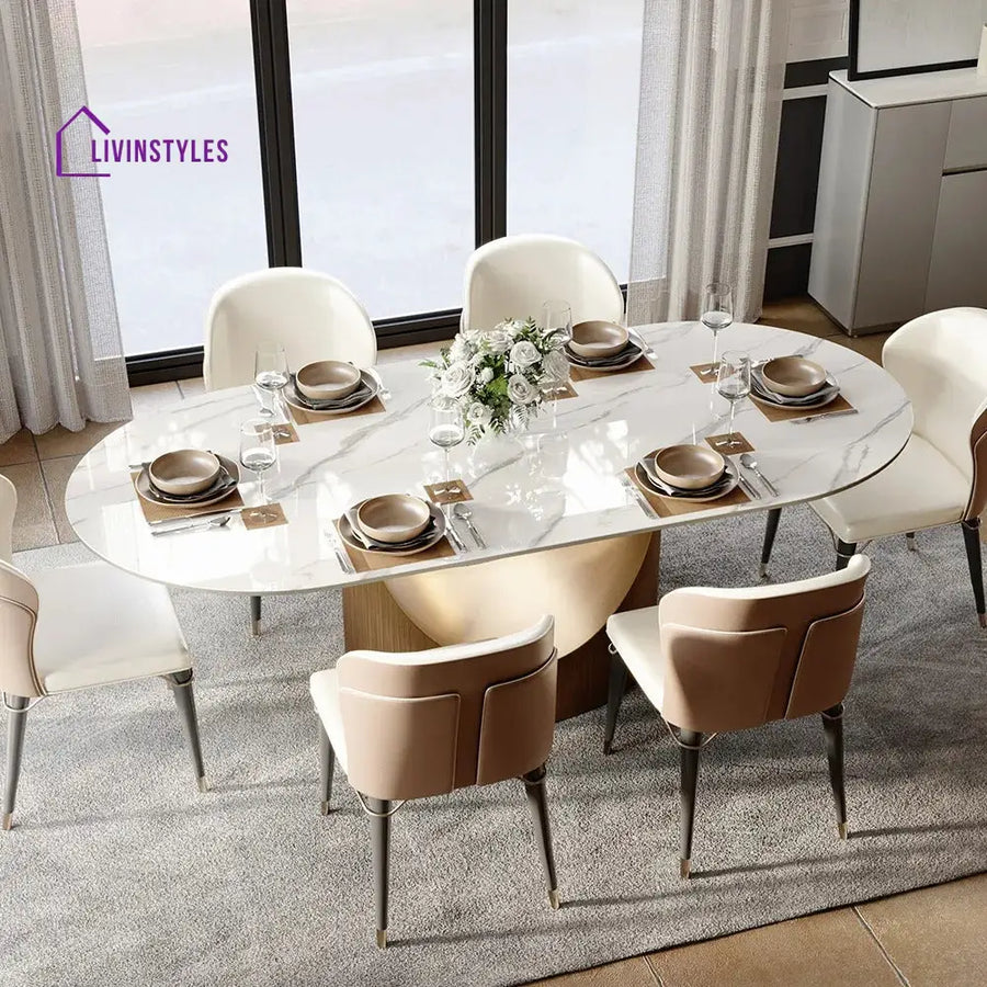 Ivan Modern Oval Dining Table Sets for 6