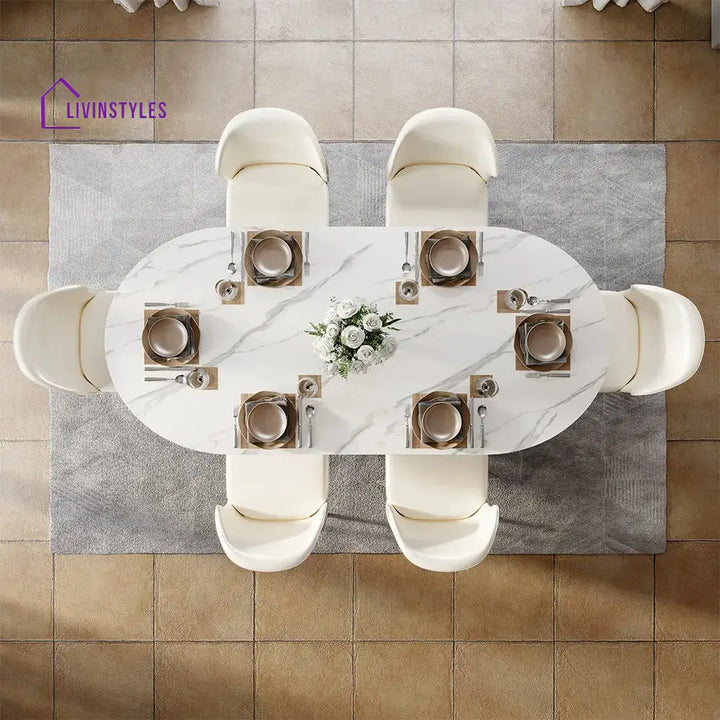 Ivan Modern Oval Dining Table Sets for 6