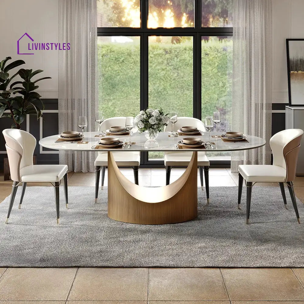 Ivan Modern Oval Dining Table Sets for 6