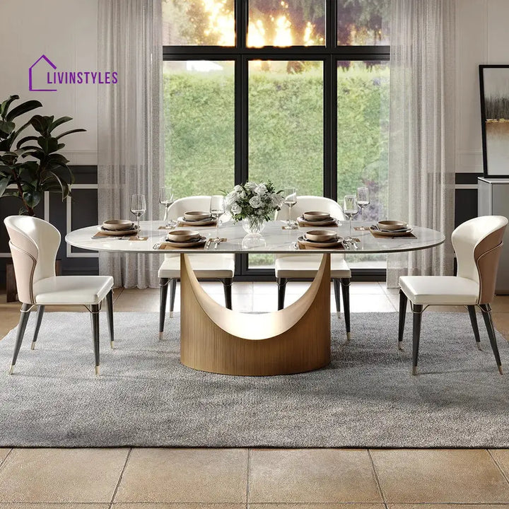 Ivan Modern Oval Dining Table Sets for 6