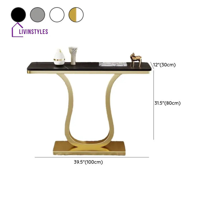 Ivan Stainless Steel Console Table for Living Room