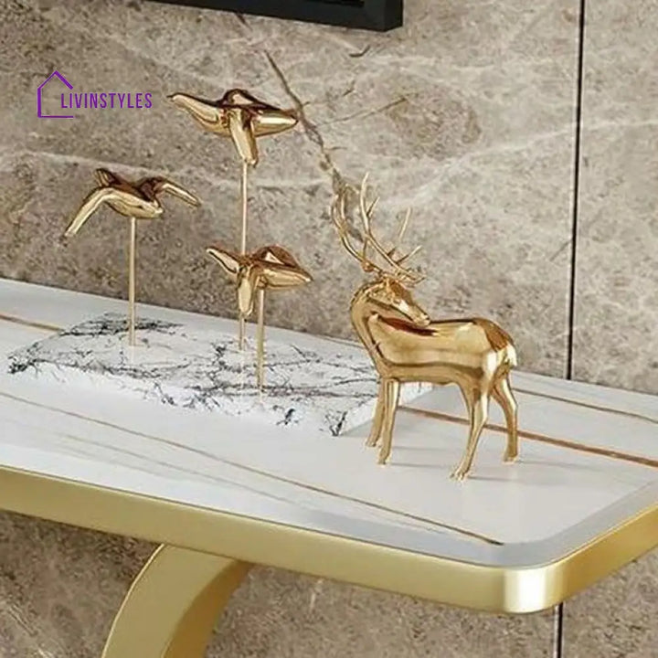 Ivan Stainless Steel Console Table for Living Room