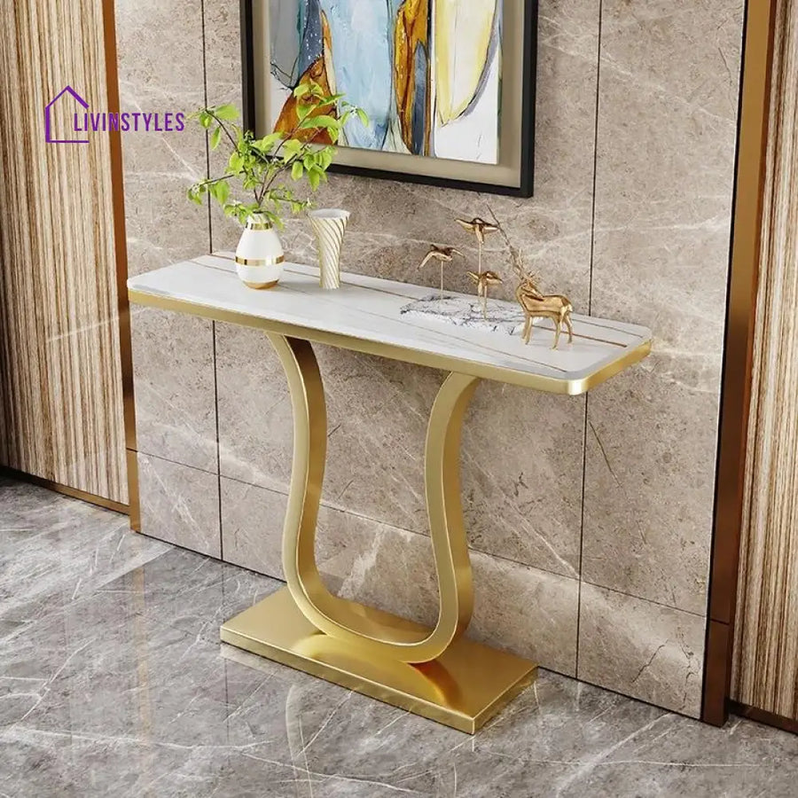 Ivan Stainless Steel Console Table for Living Room