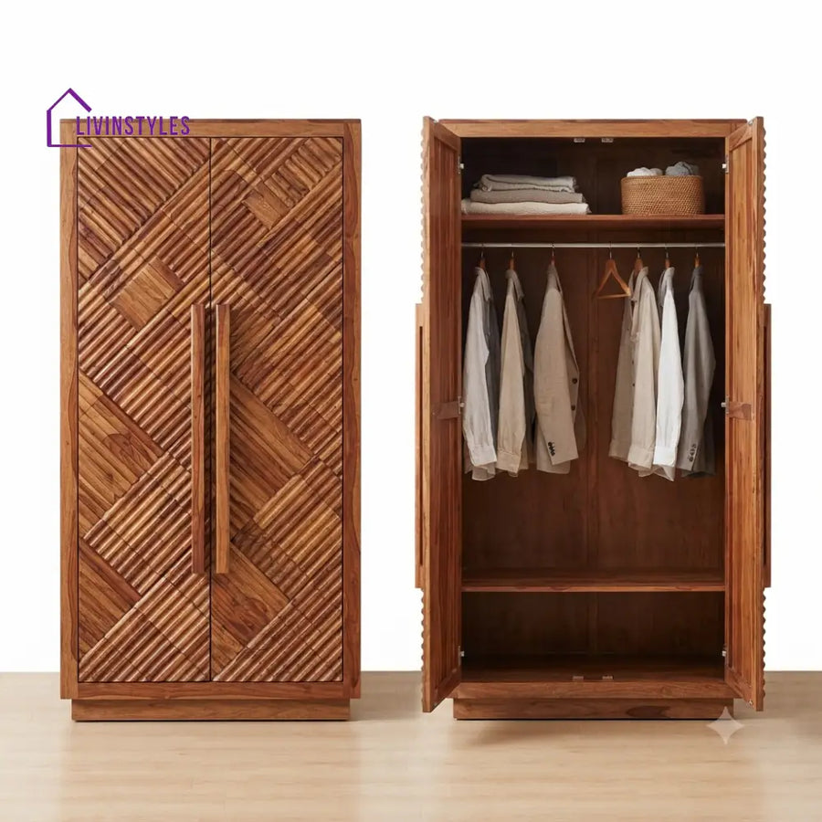 Ivana Wooden Wardrobe for Clothes | Cupboard for Clothes