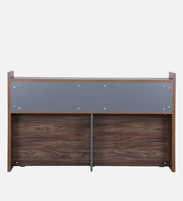 OmkarWood Serenity Queen Bed – Natural Walnut Finish with Box & Headboard Storage