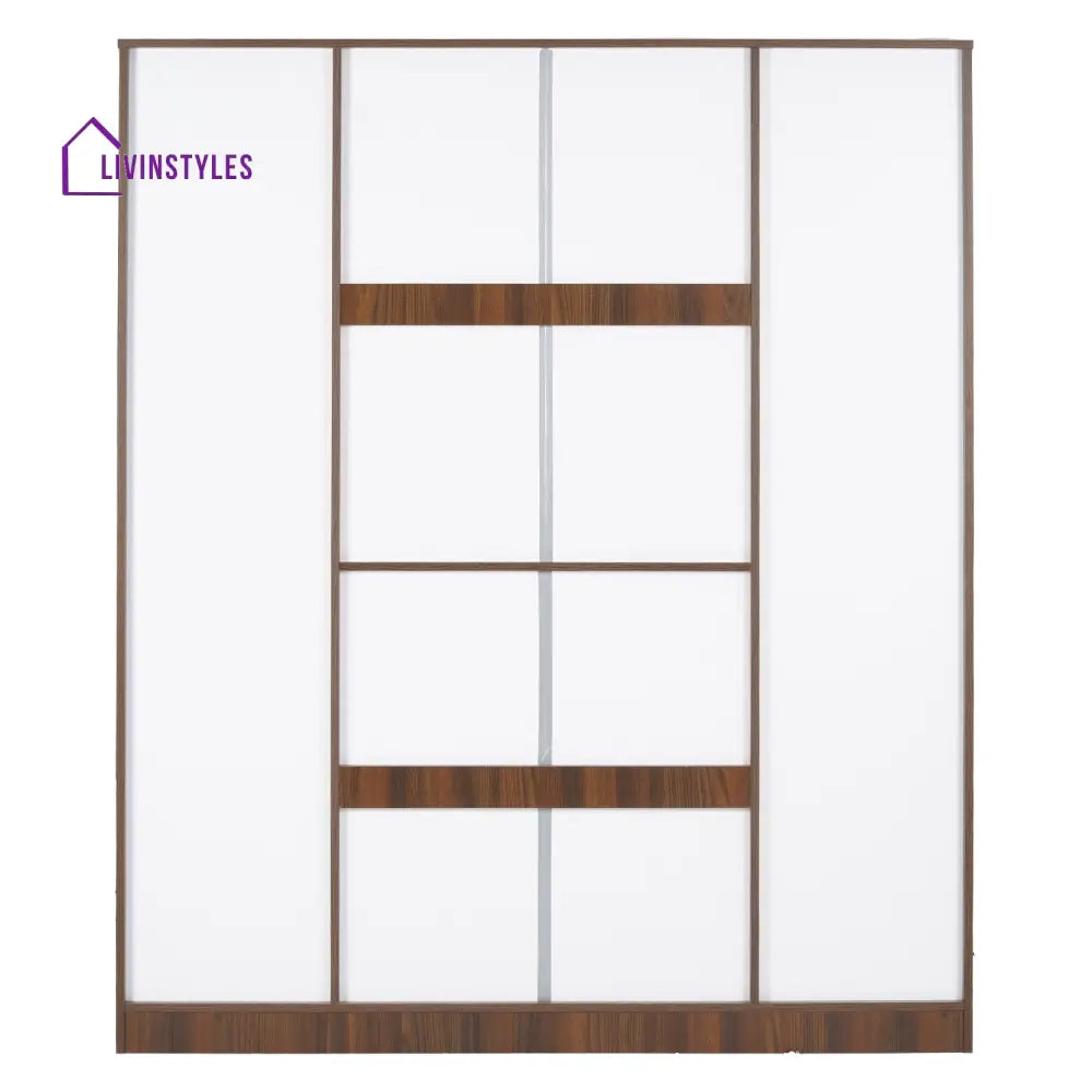 Gennady 4 Door Wardrobe (Classic Walnut) Home Furniture